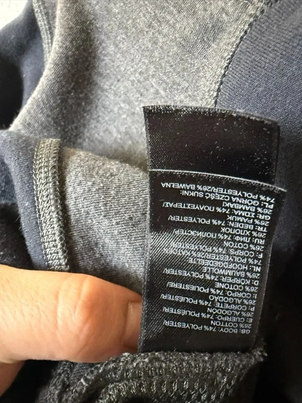 THE NORTH FACE Jacket Mens Medium Gray Black Full Zip Bomber Knit Logo